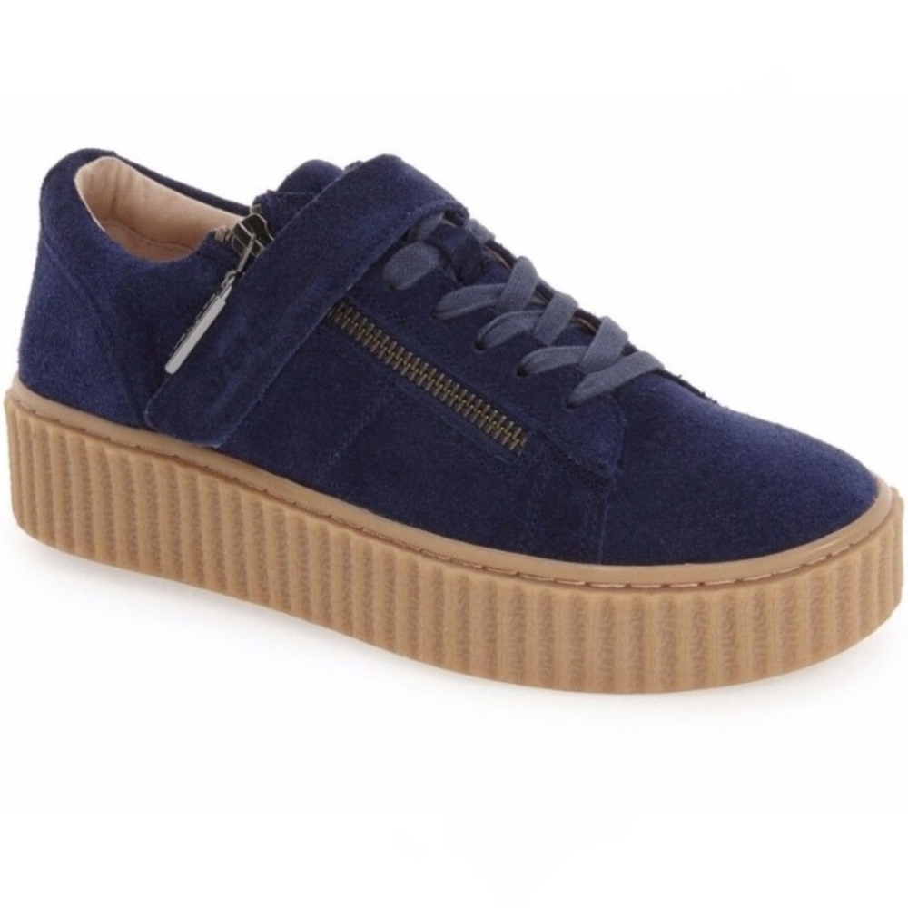 Like New J/SLIDES Papper Creeper Blue Suede Sneakers Size 8.5